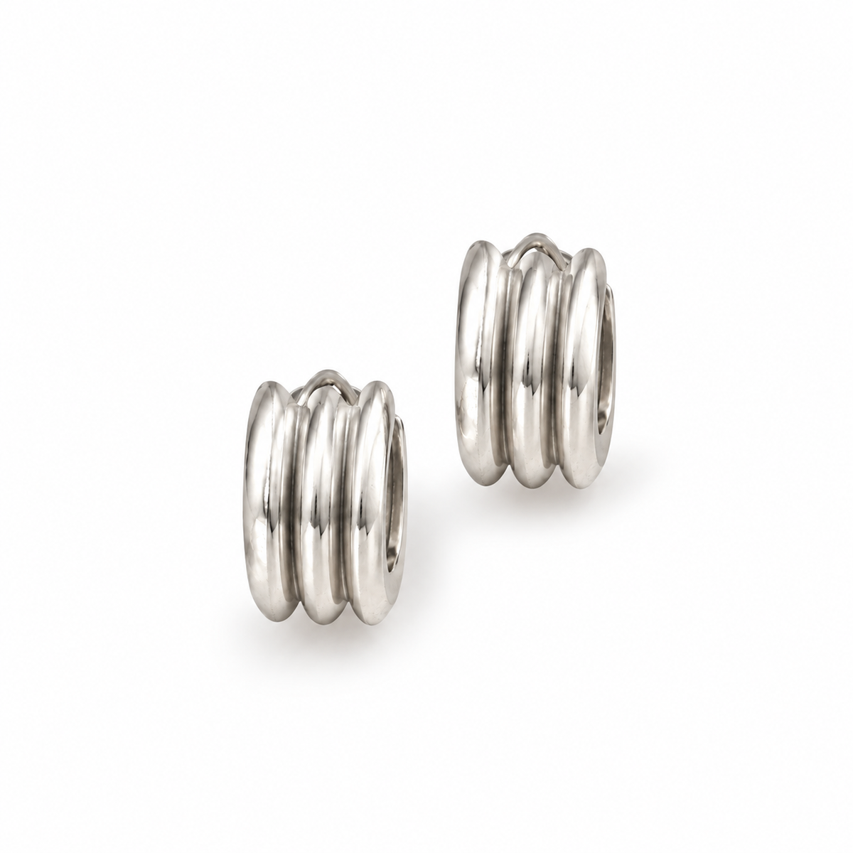 Semi Circle Hoop Silver