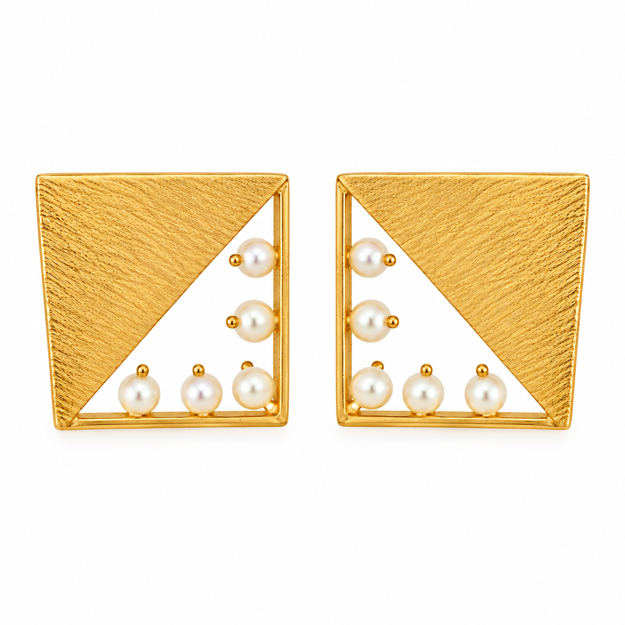 Half and Half Square Studs