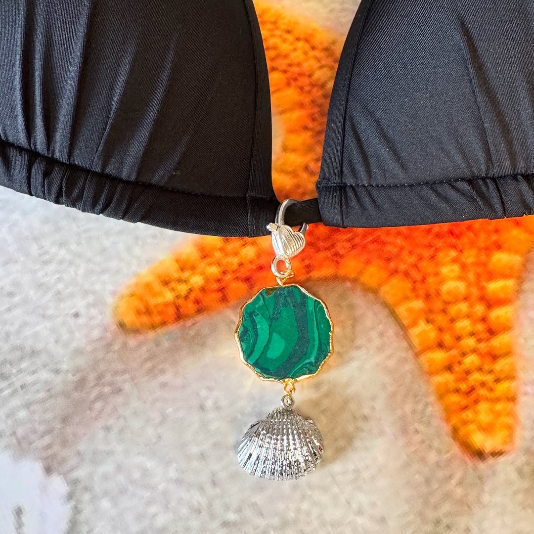 Fresh Green Shell Bikini Charm