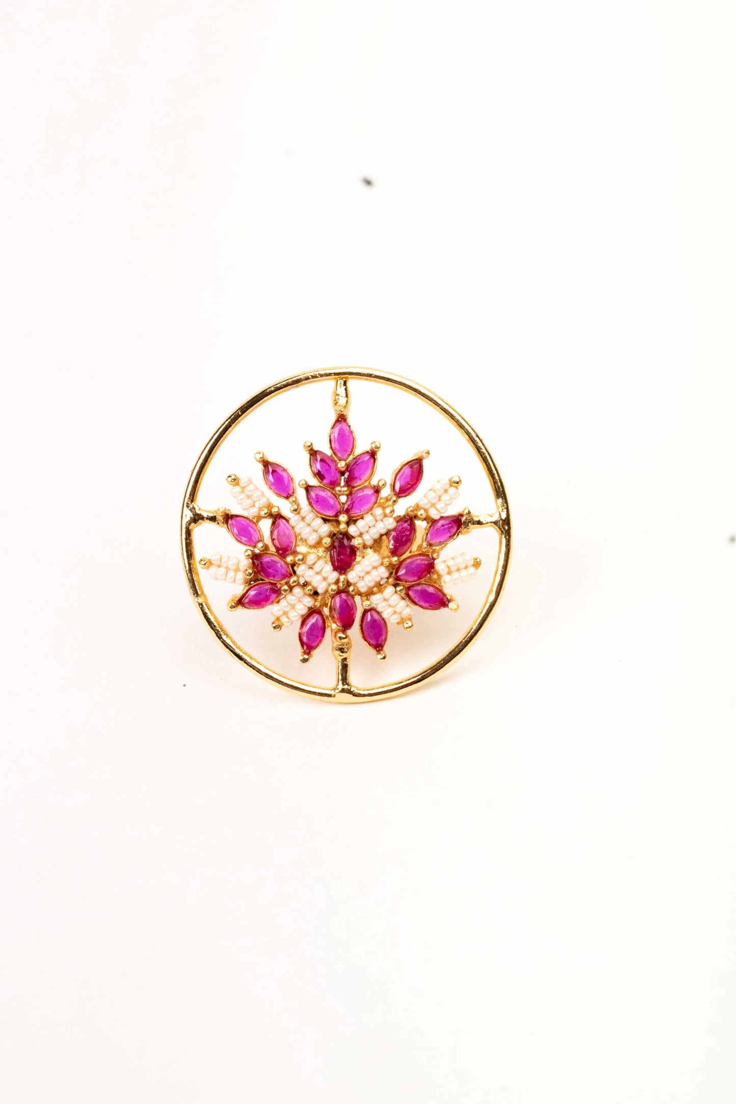 Ruby Leaf Ring