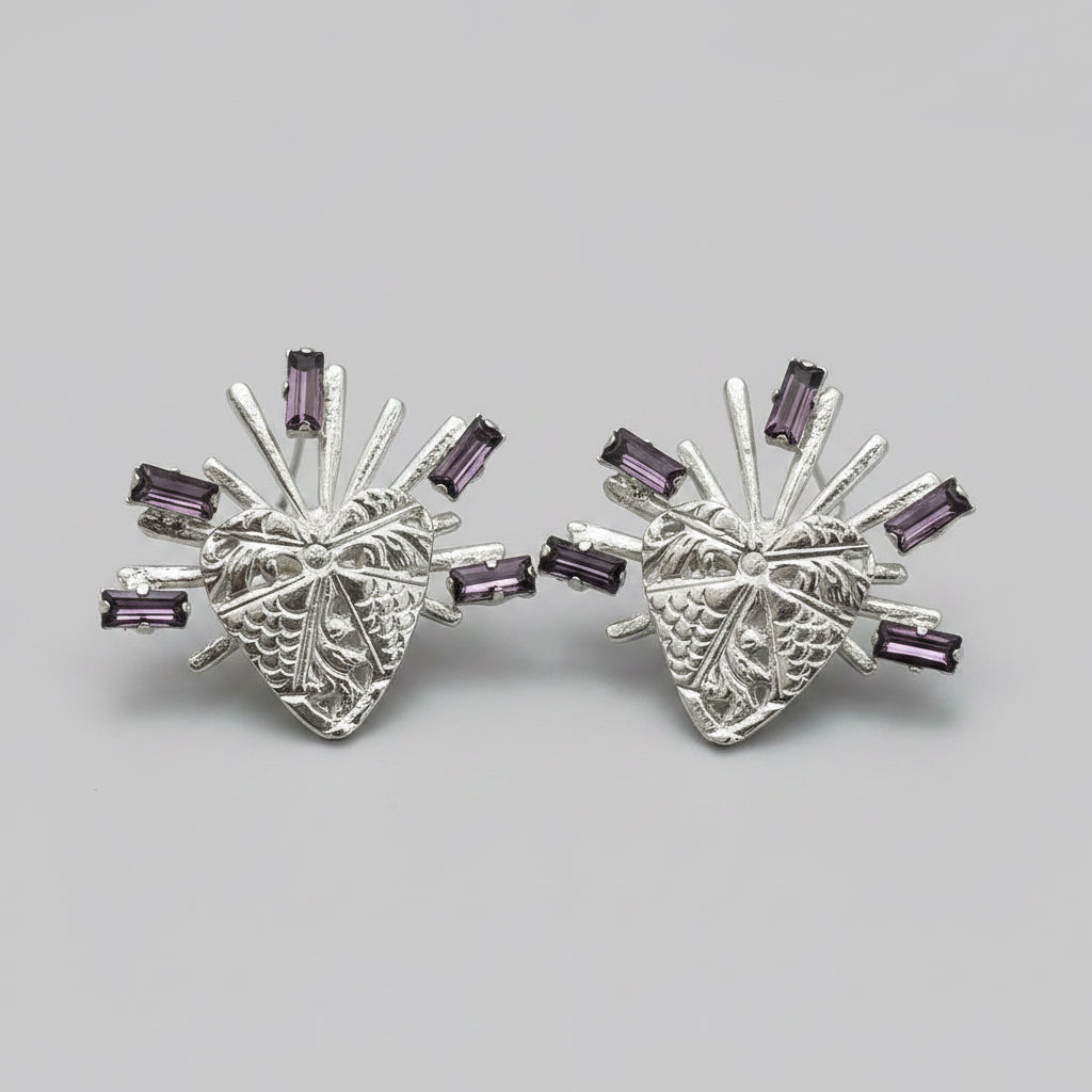 Flawless heart studs Silver