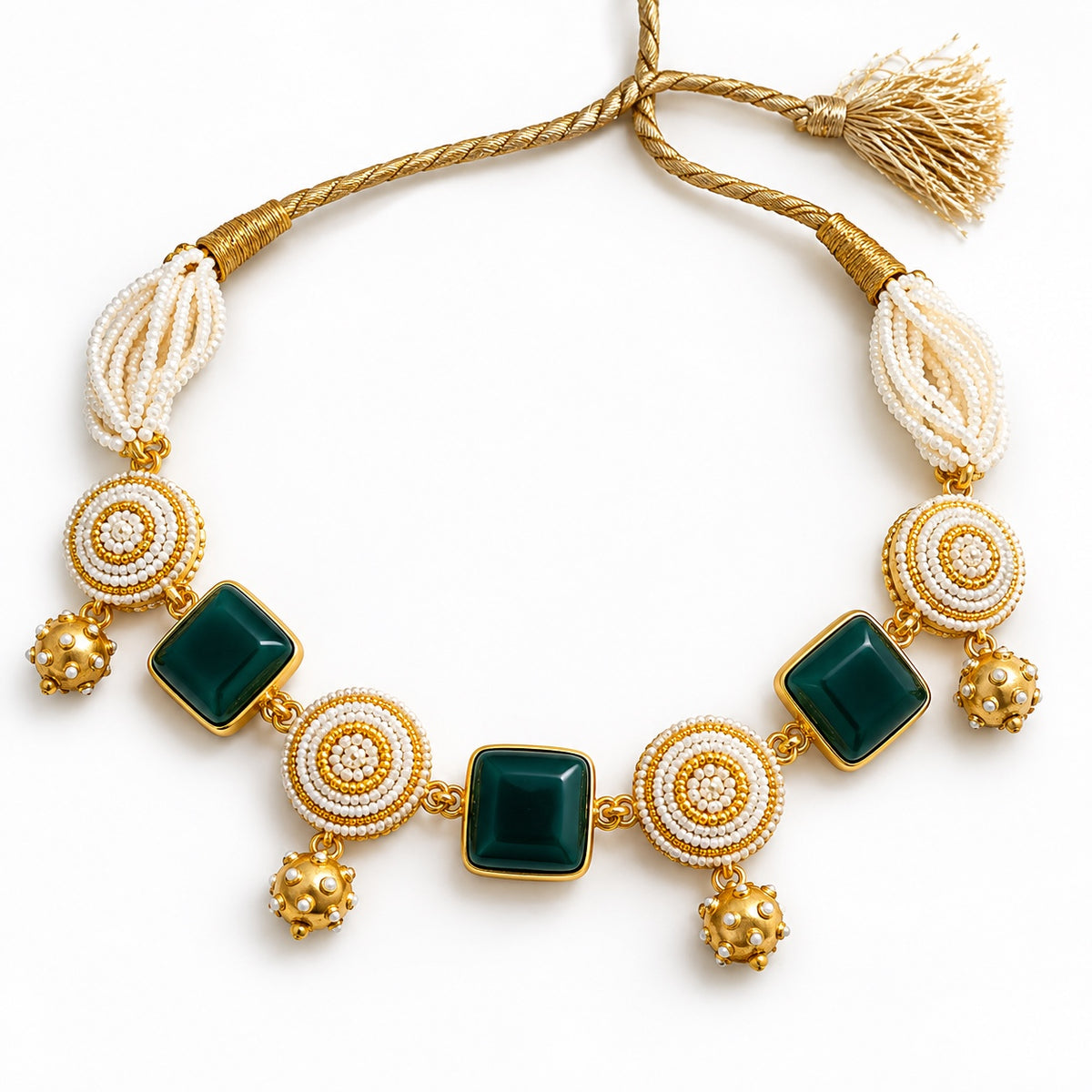 Square Emerald Choker