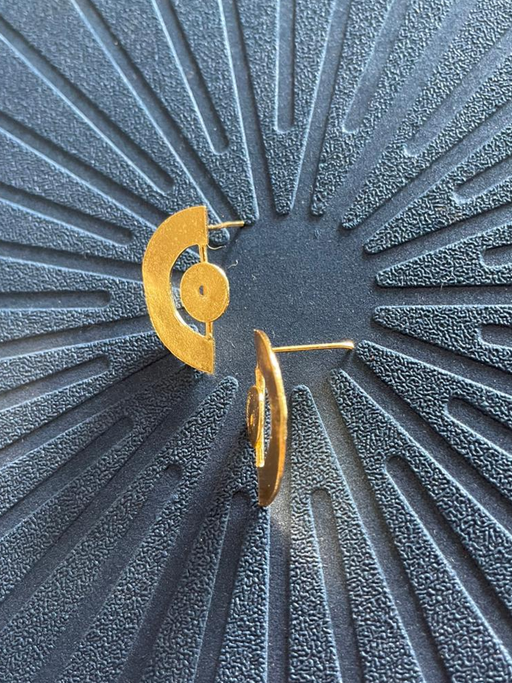 Crescent moon studs