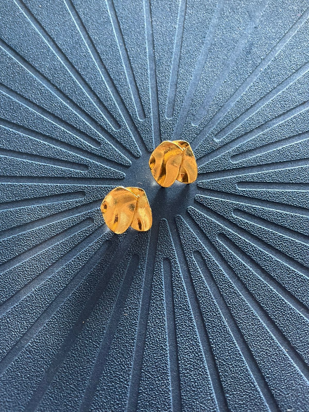 Crescent Moon Studs Gold
