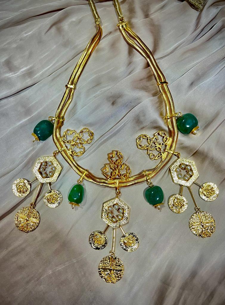 Hexa coin necklace