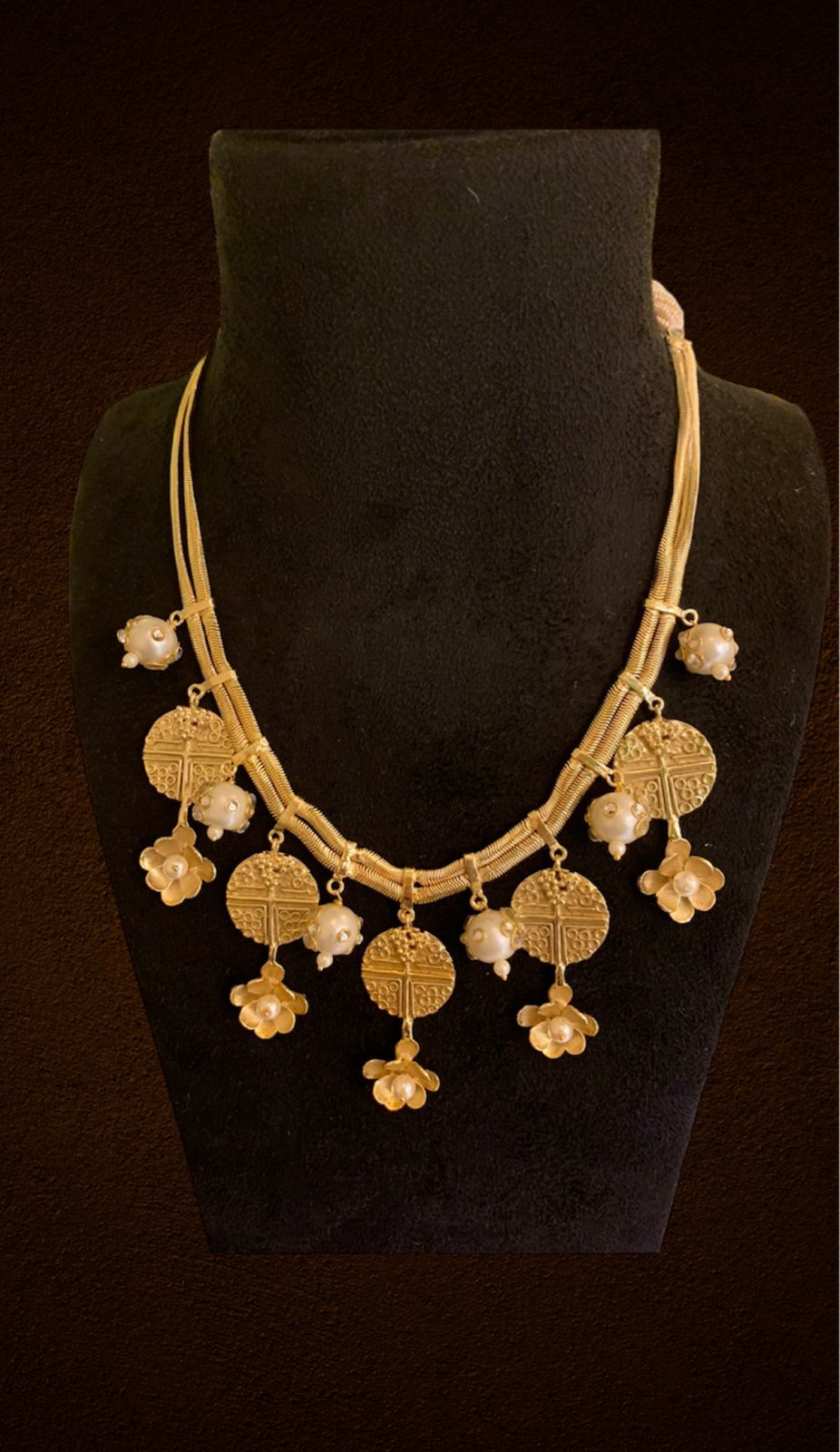 Coin Floral Neckpiece