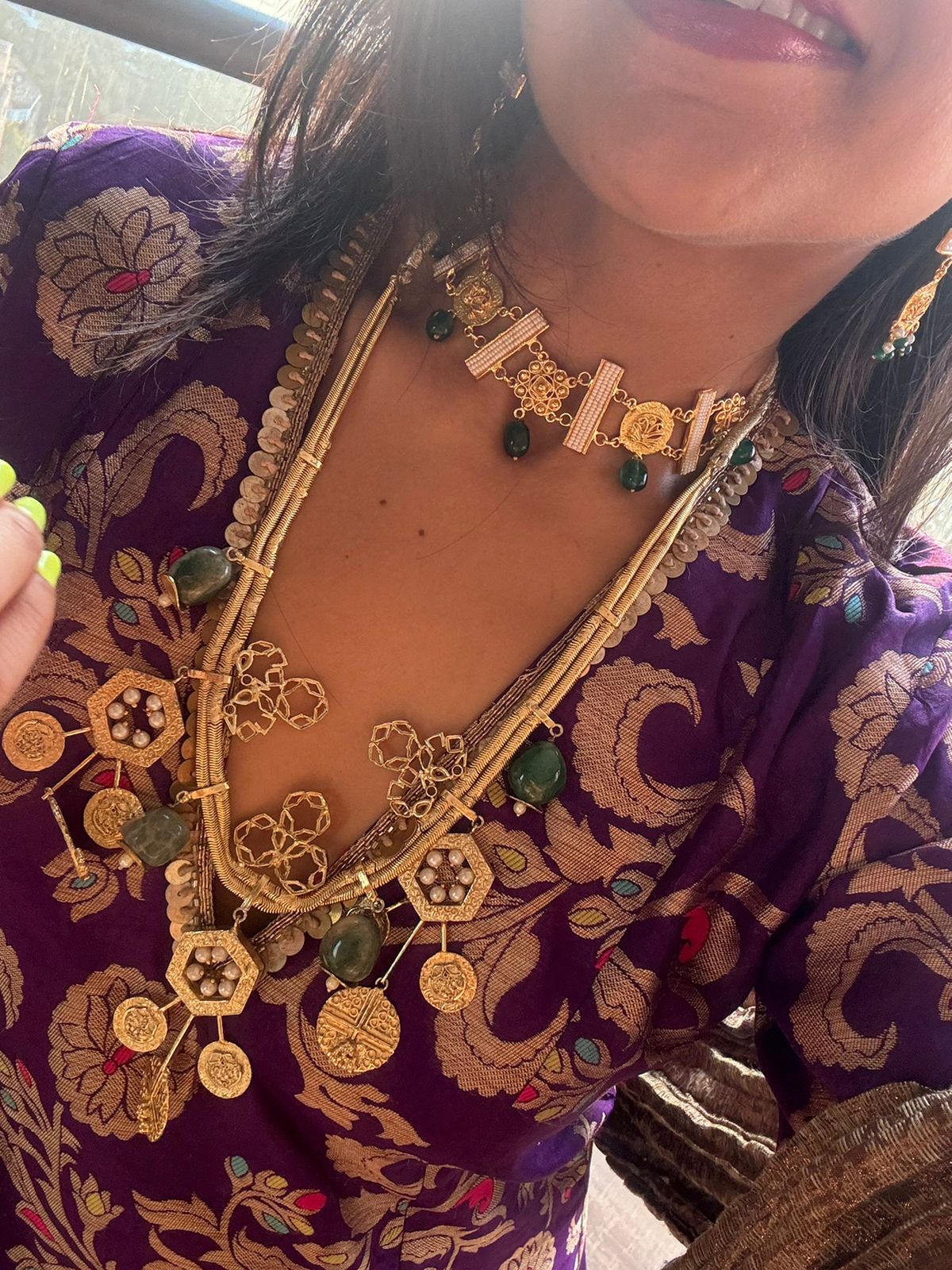 Hexa coin necklace