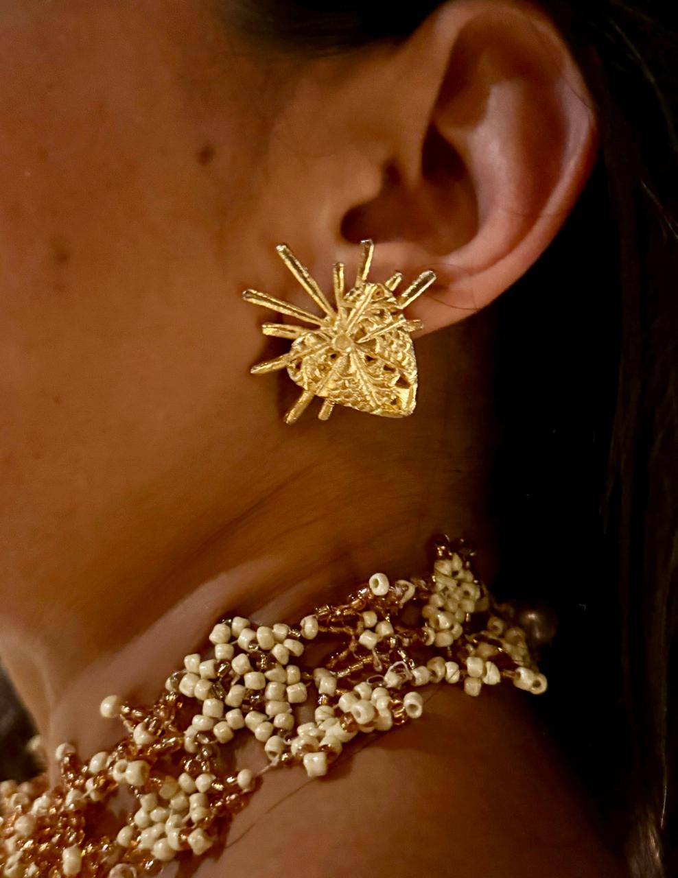 Gold Heart studs