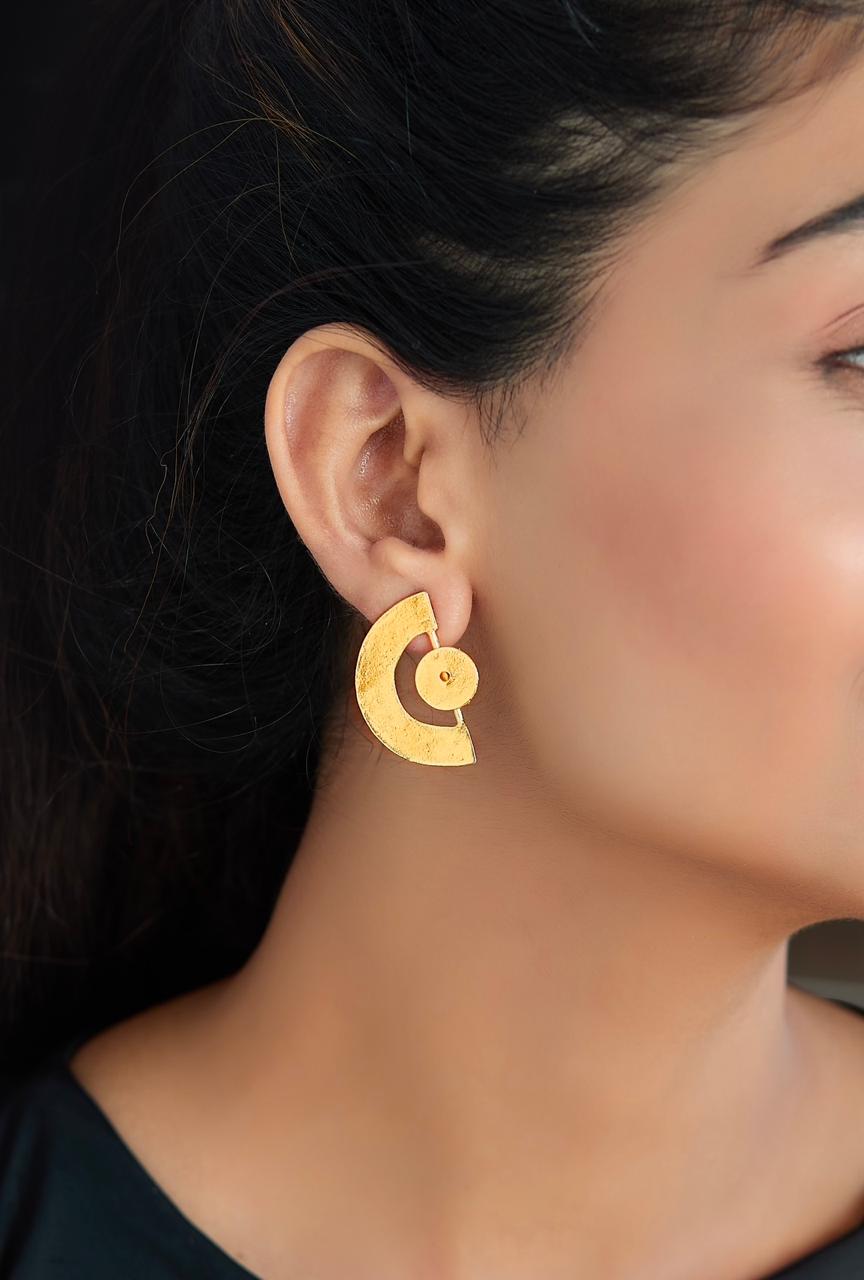 Crescent moon studs