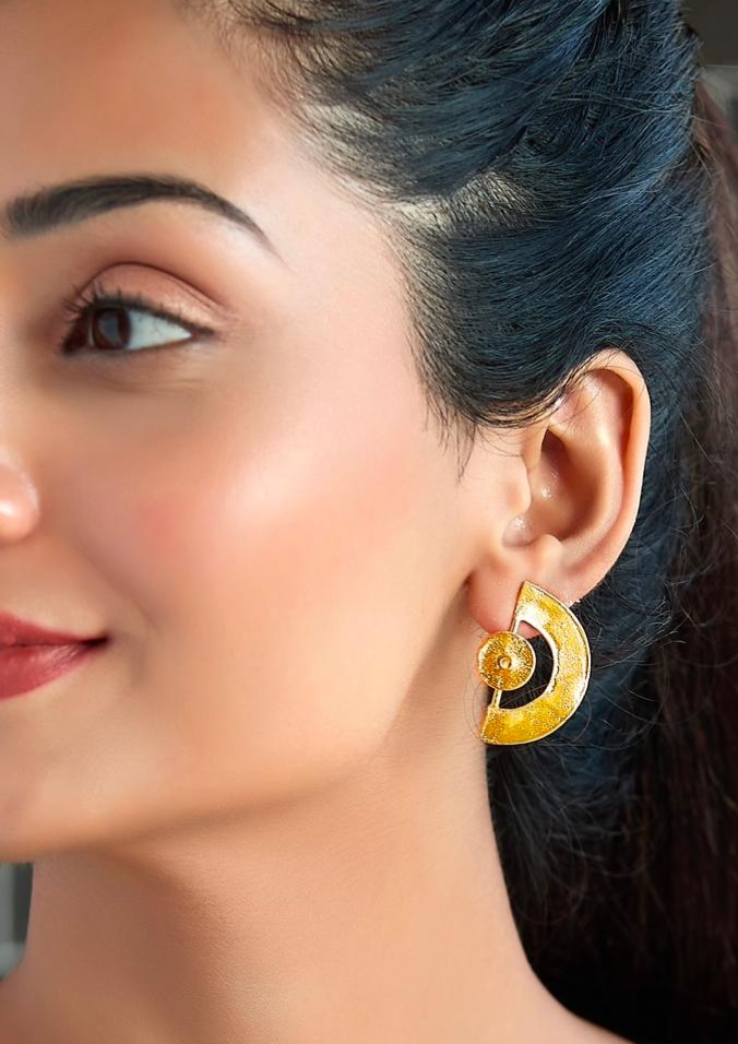 Crescent moon studs
