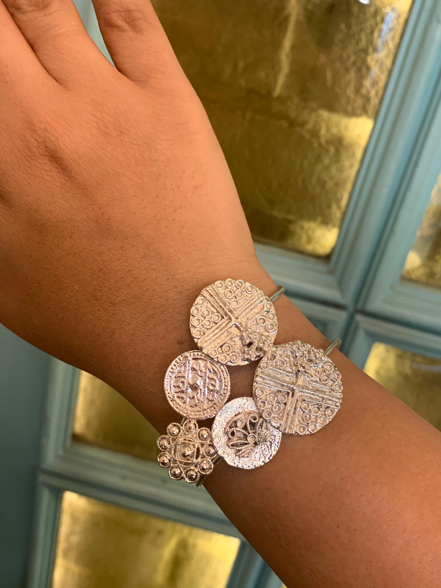 Silver Coin Bracelet