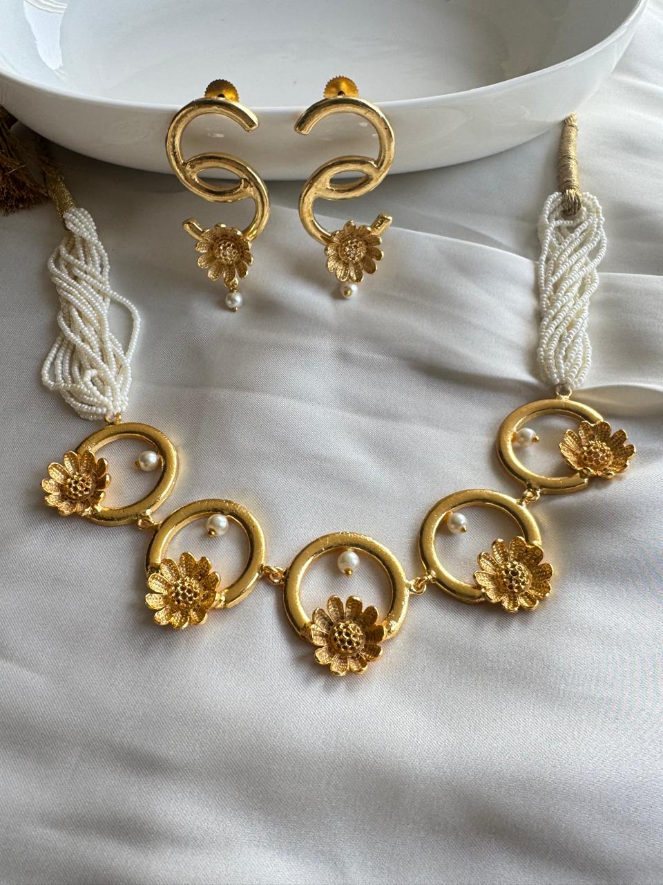 Auric Sunflower Earrings