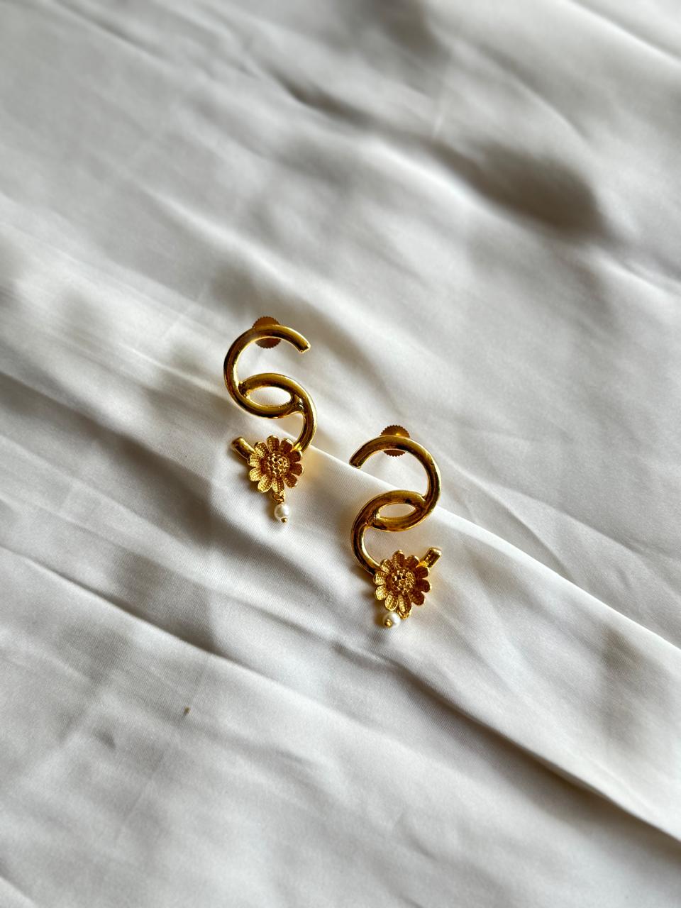 Auric Sunflower Earrings