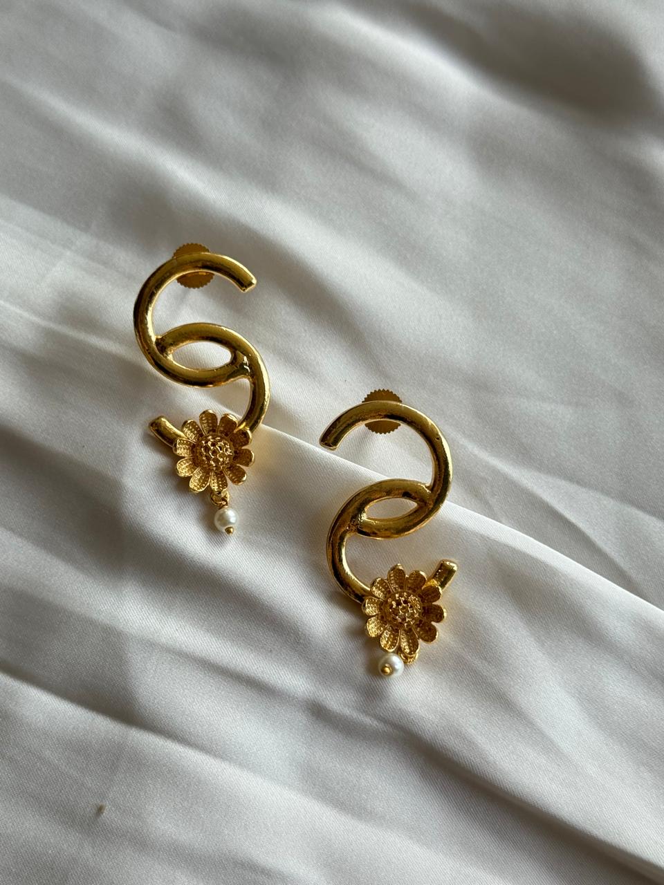 Auric Sunflower Earrings