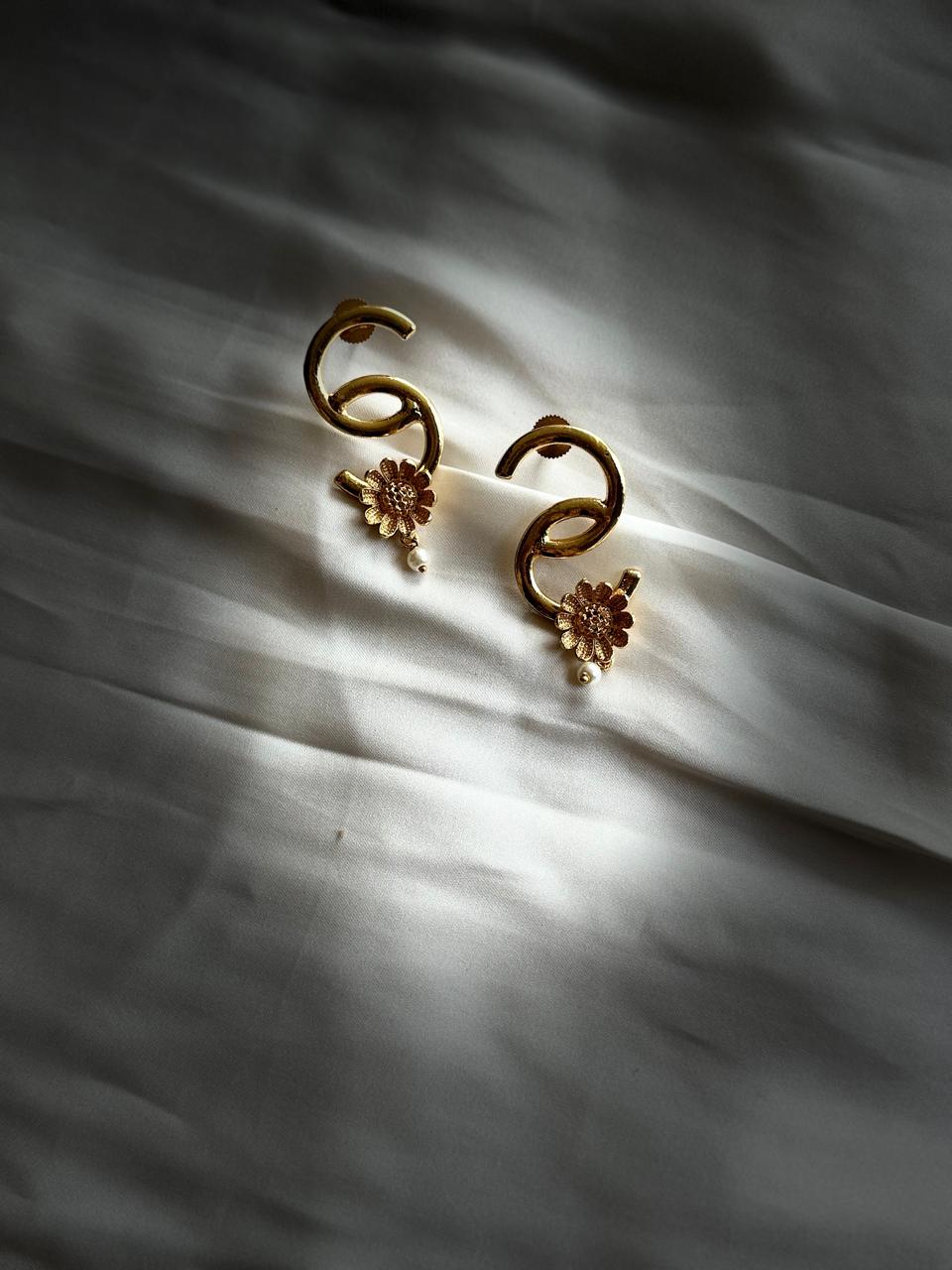 Auric Sunflower Earrings