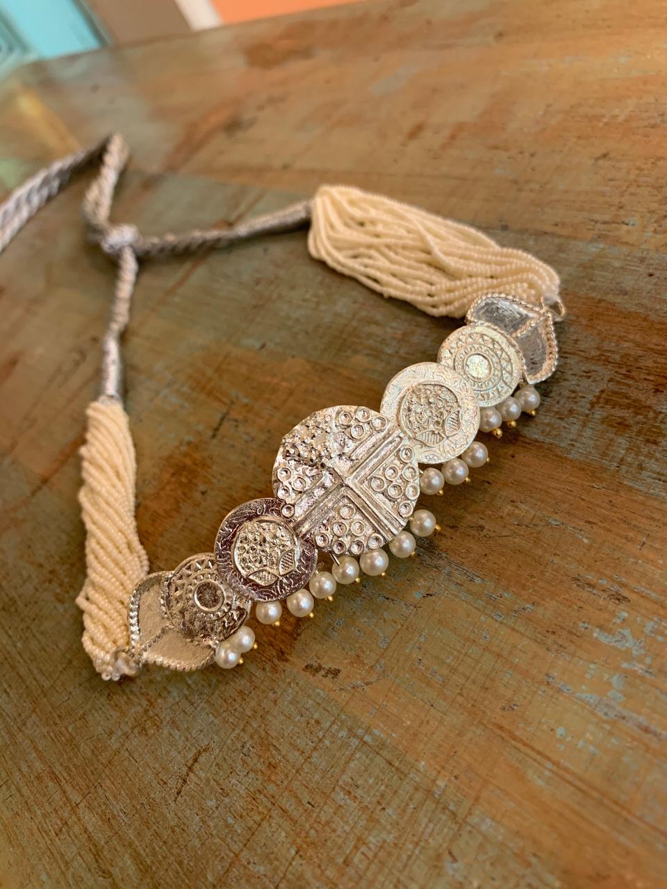 Silver Coin Choker