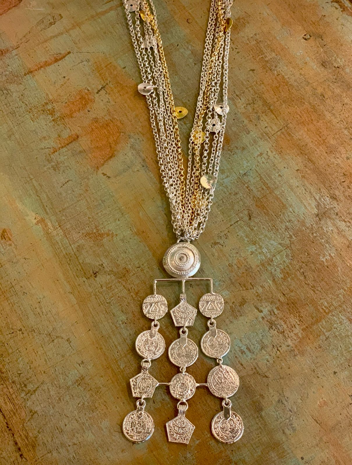 Cluster of Coins Necklace