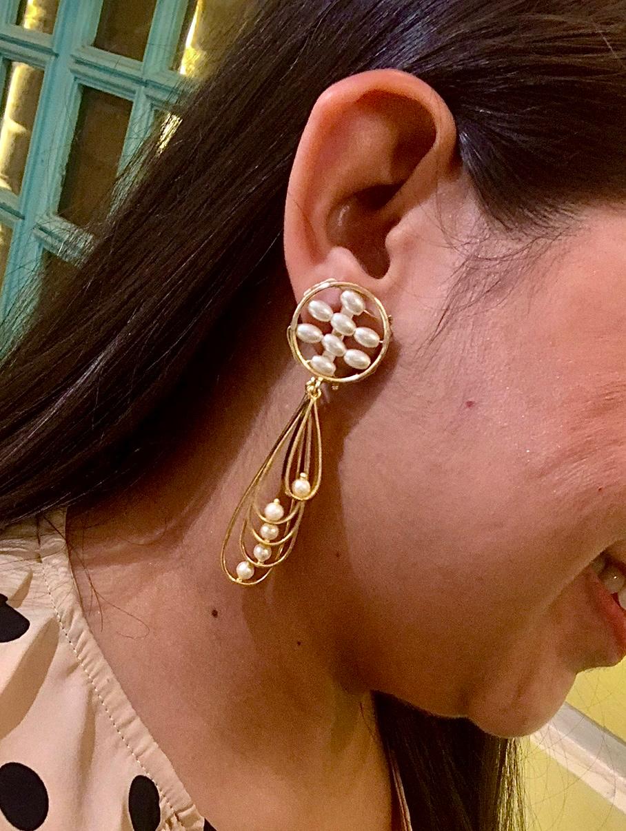 Pearl Droplets Earrings