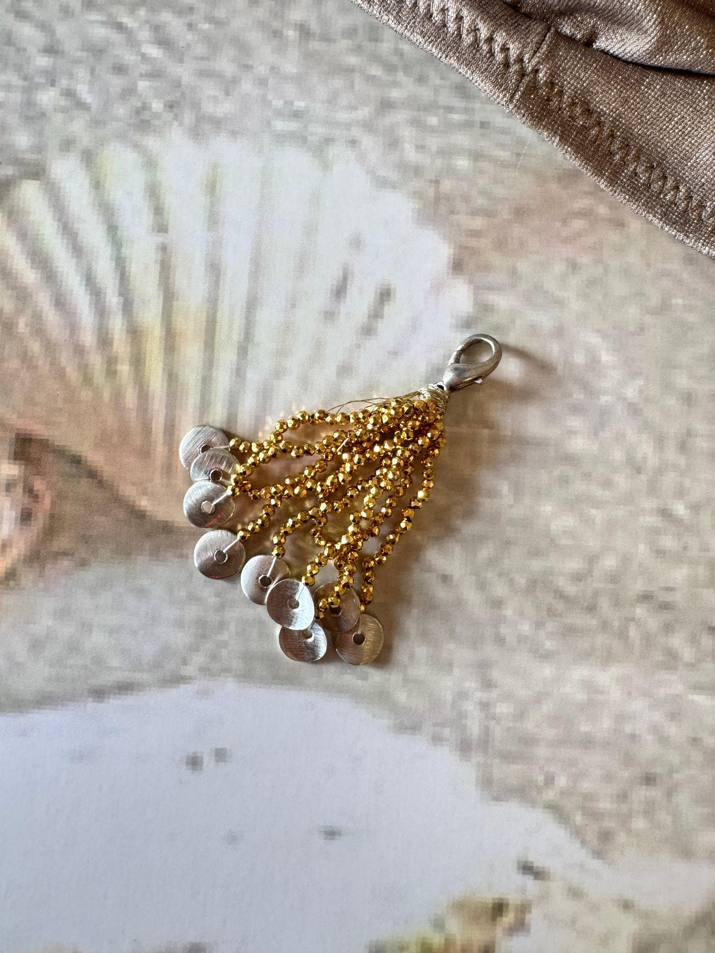 Crystal Zircon Tassel Gold