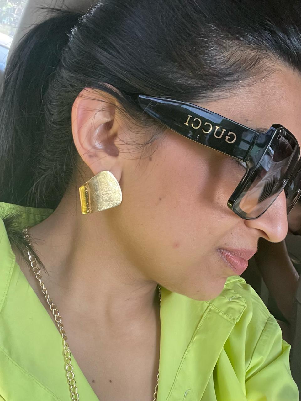 Flat Plate Gold Studs