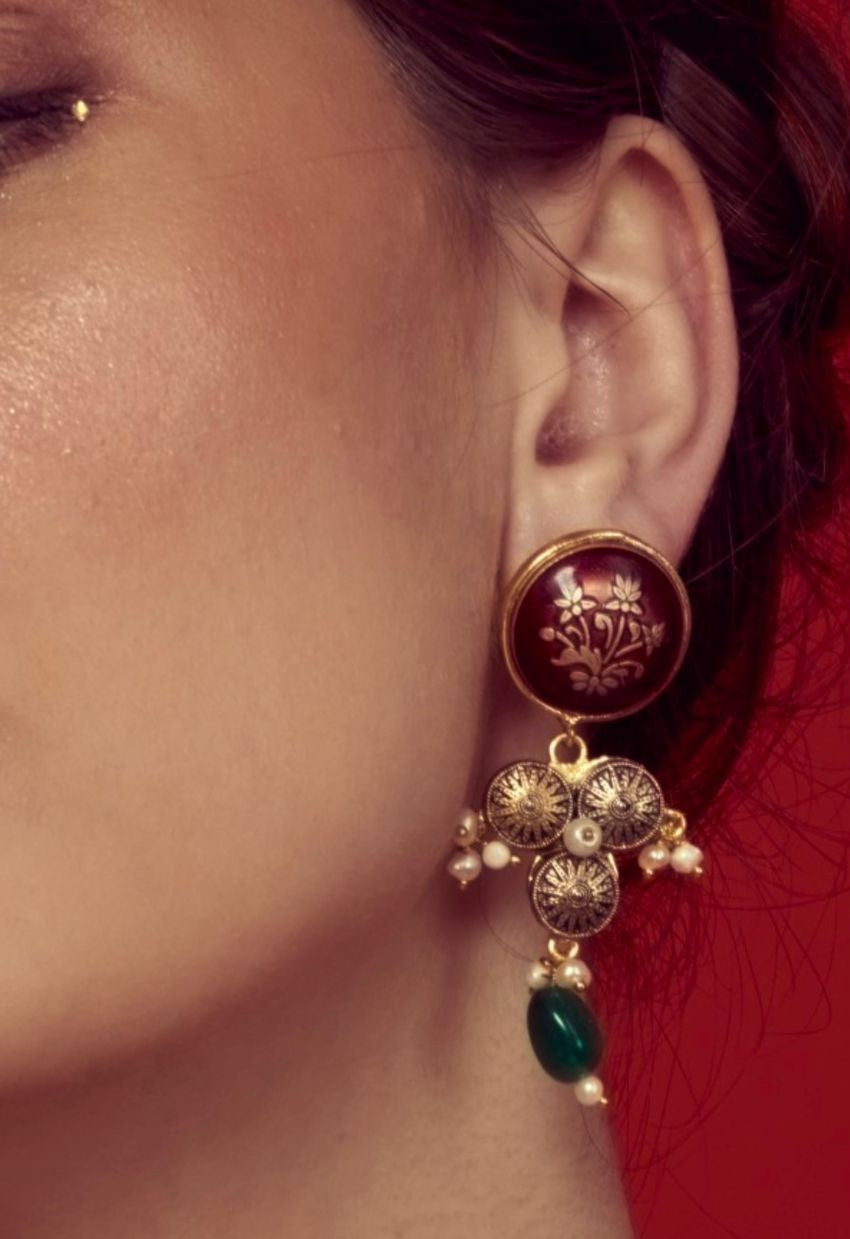 Antique Round Hasdi Earrings