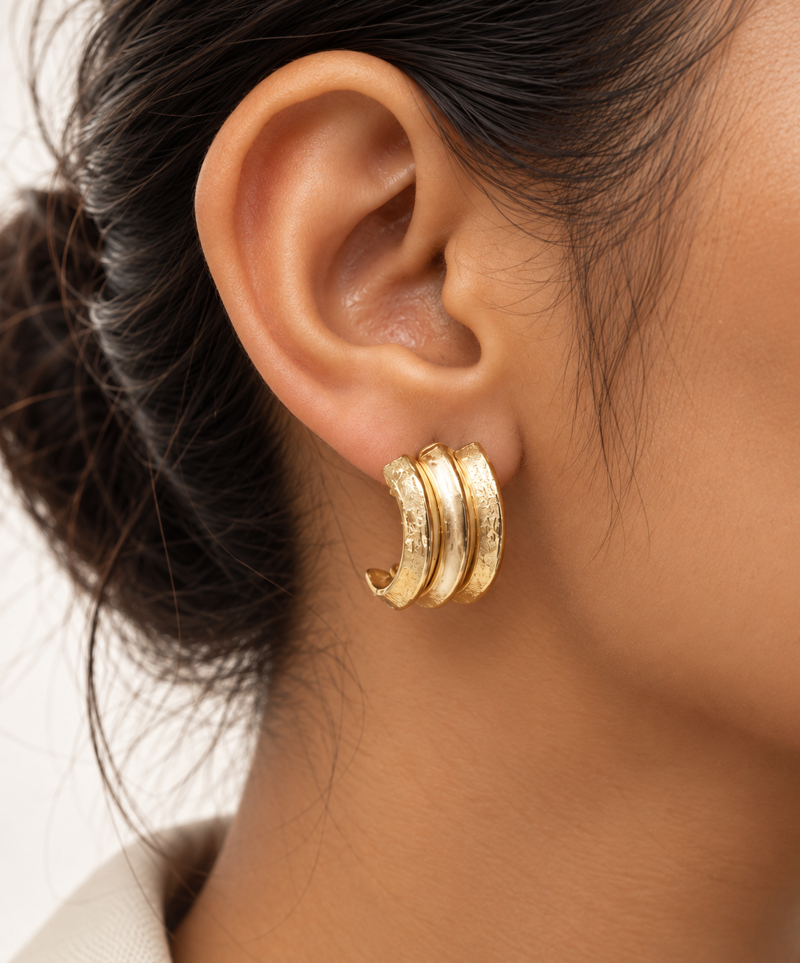 Semi Circle Hoop Gold