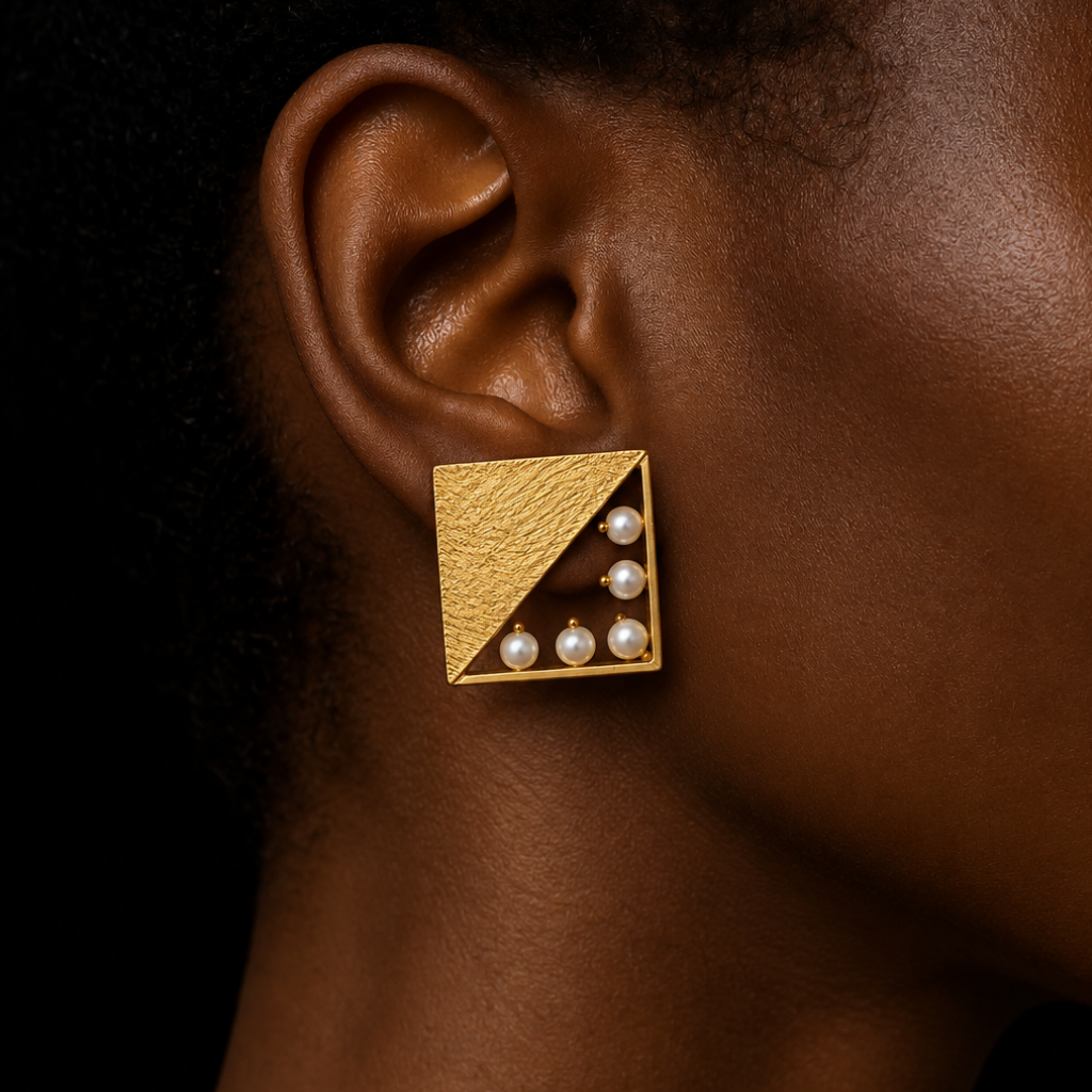 Half and Half Square Studs