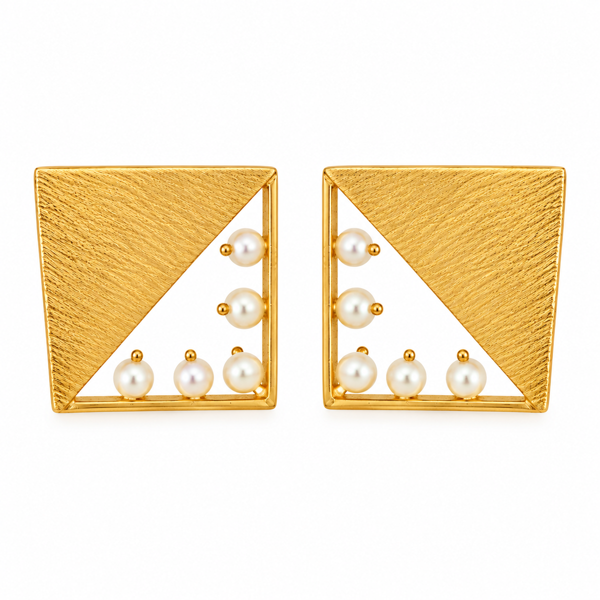 Half and Half Square Studs