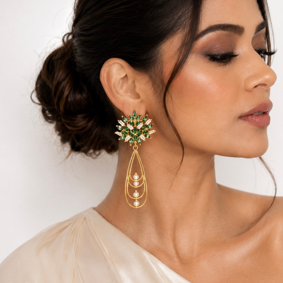 Emerald Drop Earrings