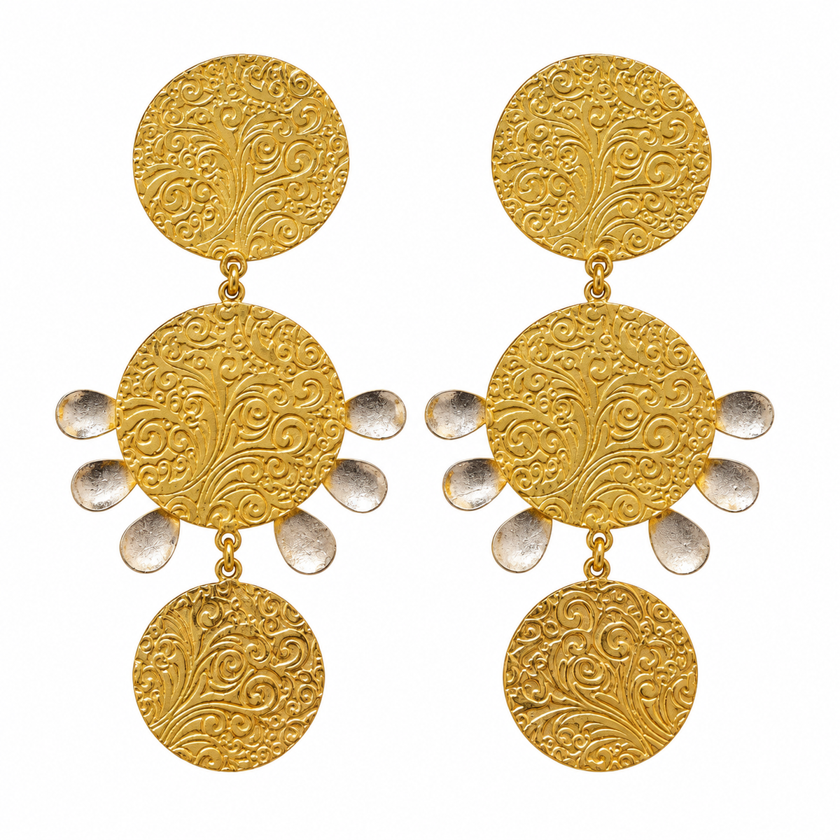 Intricate Self Design Danglers
