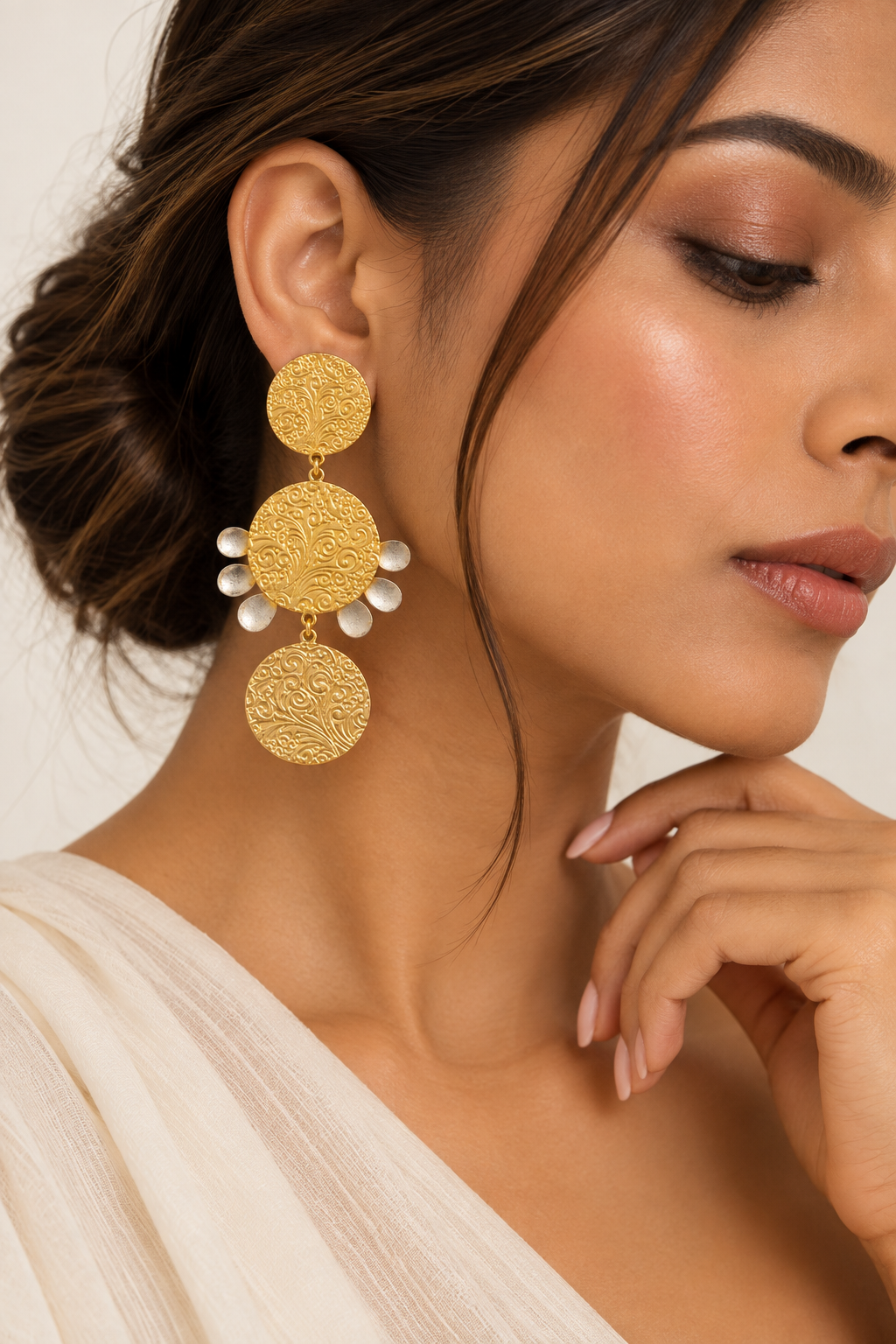 Intricate Self Design Danglers