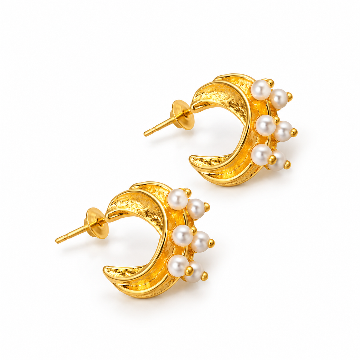 Pearl Twirl Loops Gold