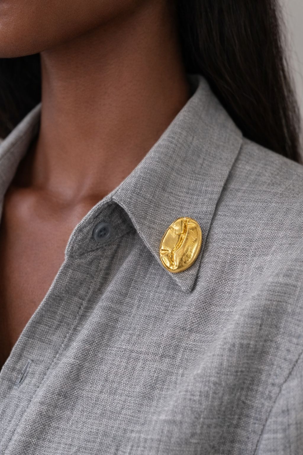 Handcrafted Artisan Metal Brooch