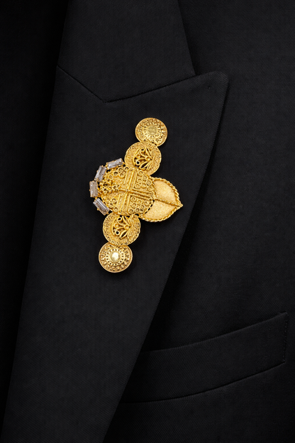 Coin Brooch
