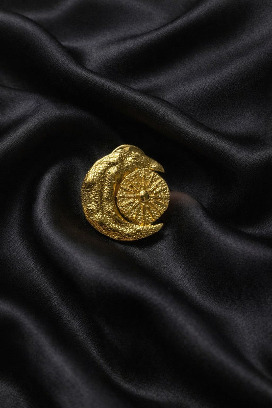Crescent Moon Brooch