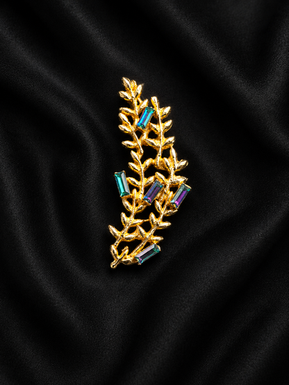 Elongated Leaf Brooch