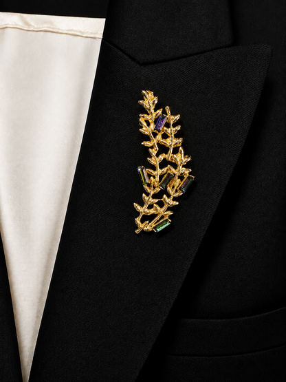 Elongated Leaf Brooch