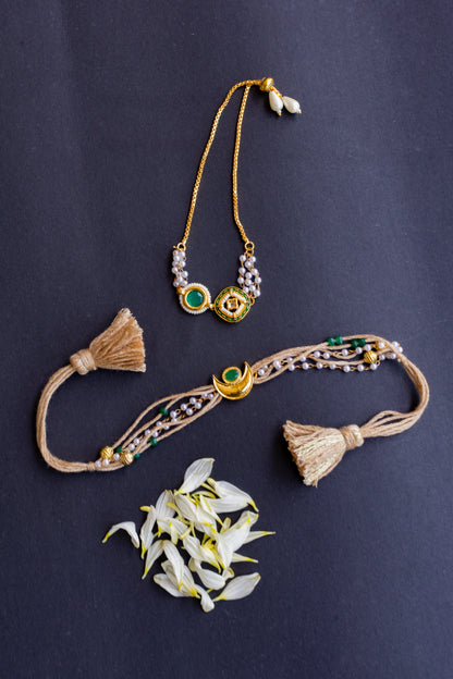 Emerald Crecent Moon Set