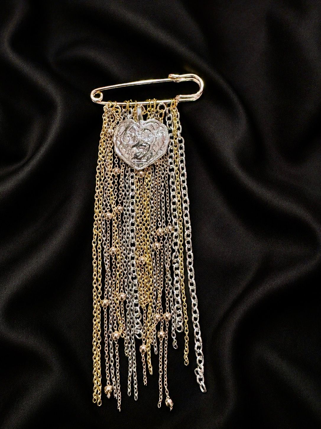 Flawless Silver Heart Pin