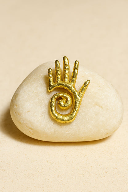 Handcrafted Artisan Metal Brooch