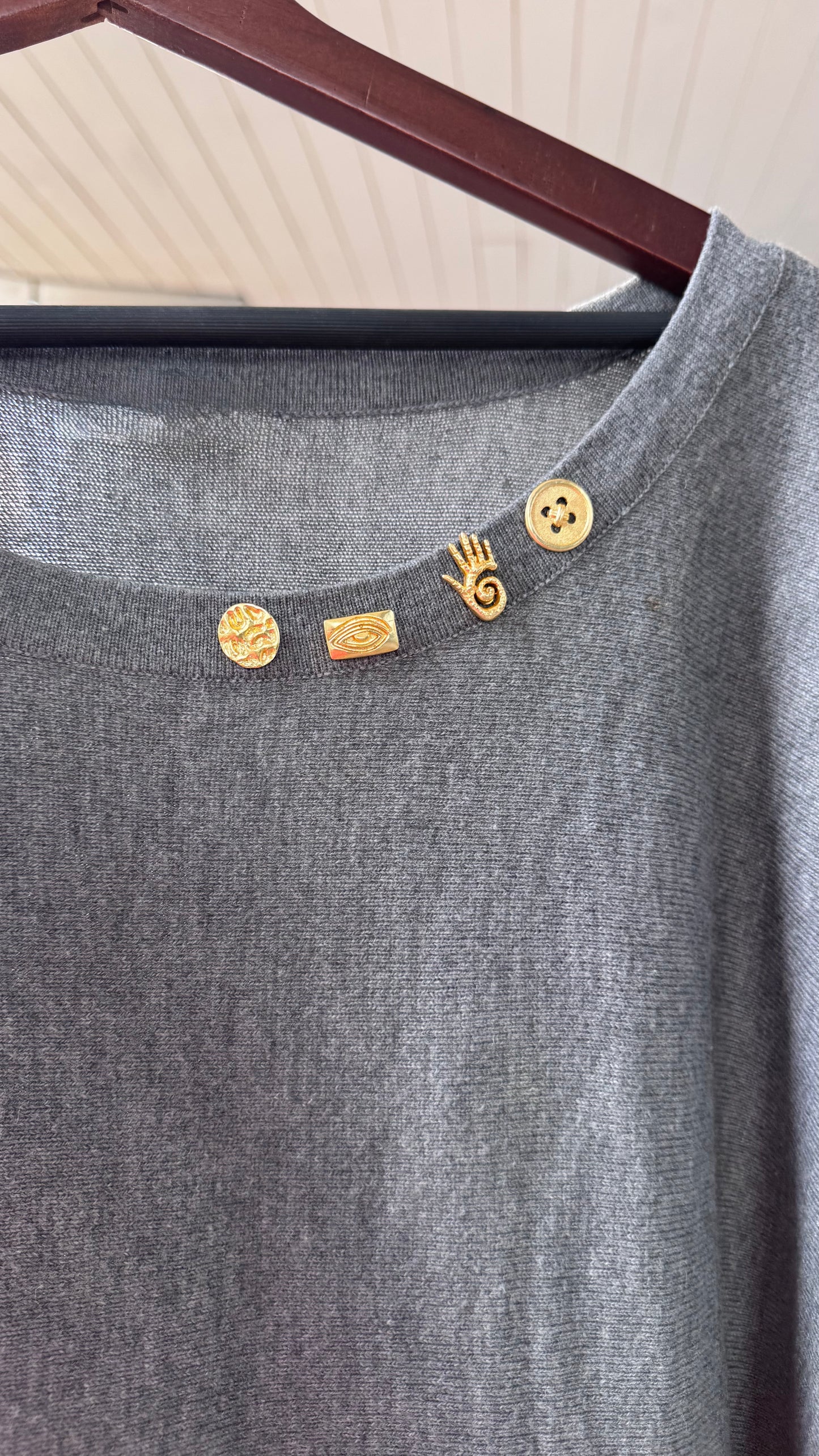 Handcrafted Artisan Metal Brooch