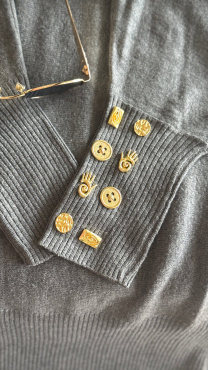 Handcrafted Artisan Metal Brooch