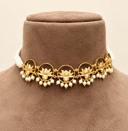 Lotus Ring Choker