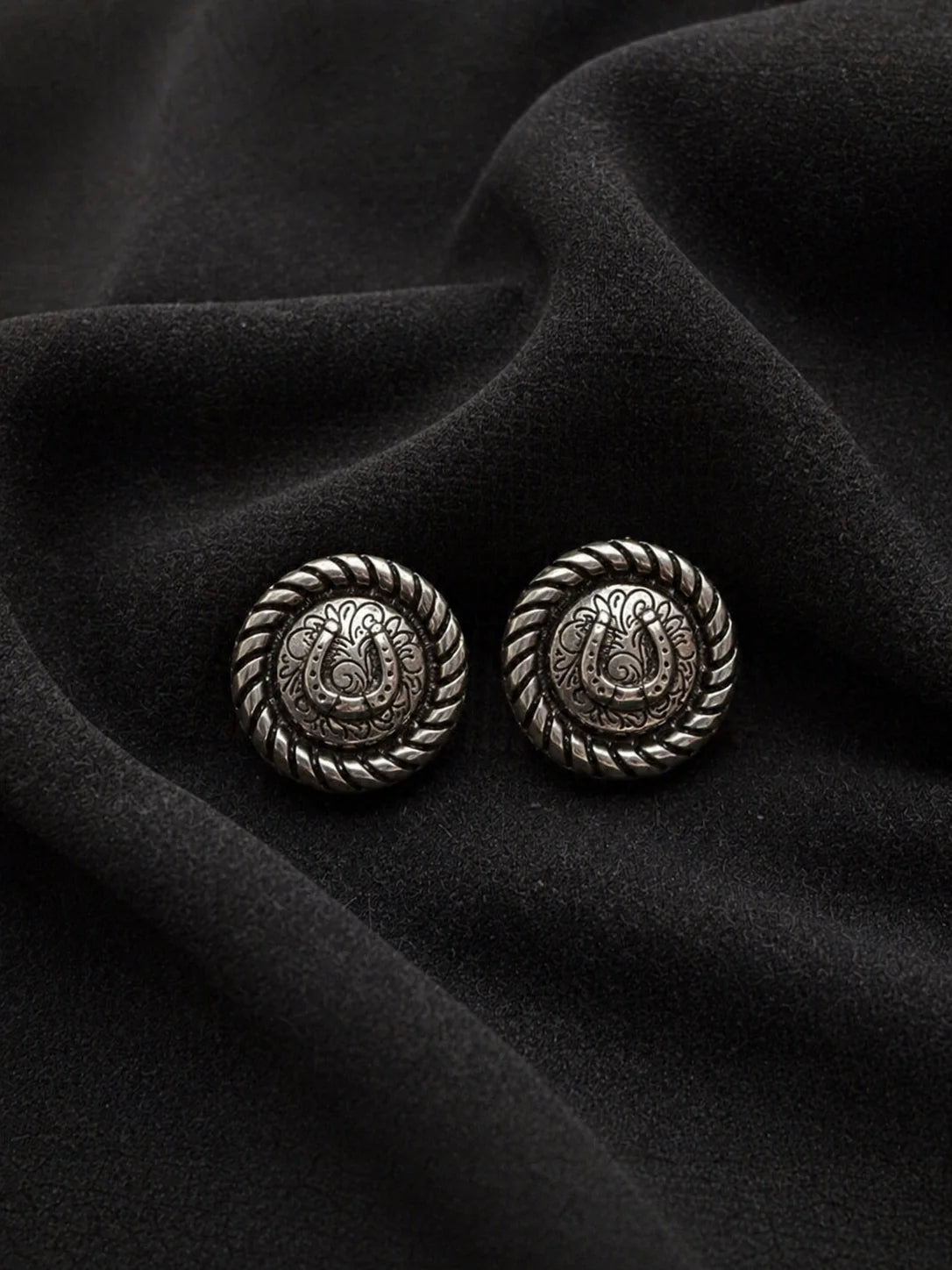 Lucky Horseshoe Stud Silver