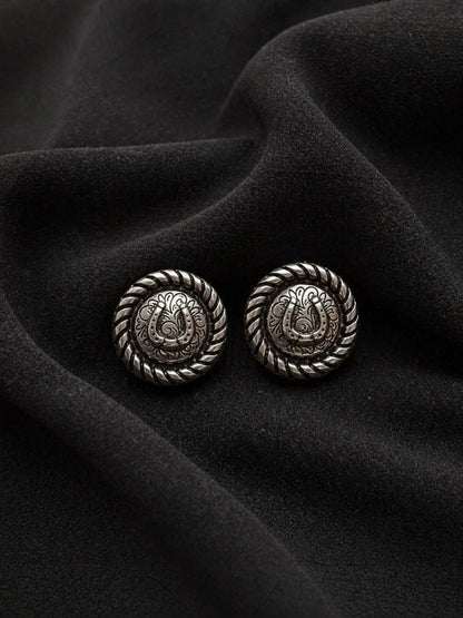 Lucky Horseshoe Stud Silver