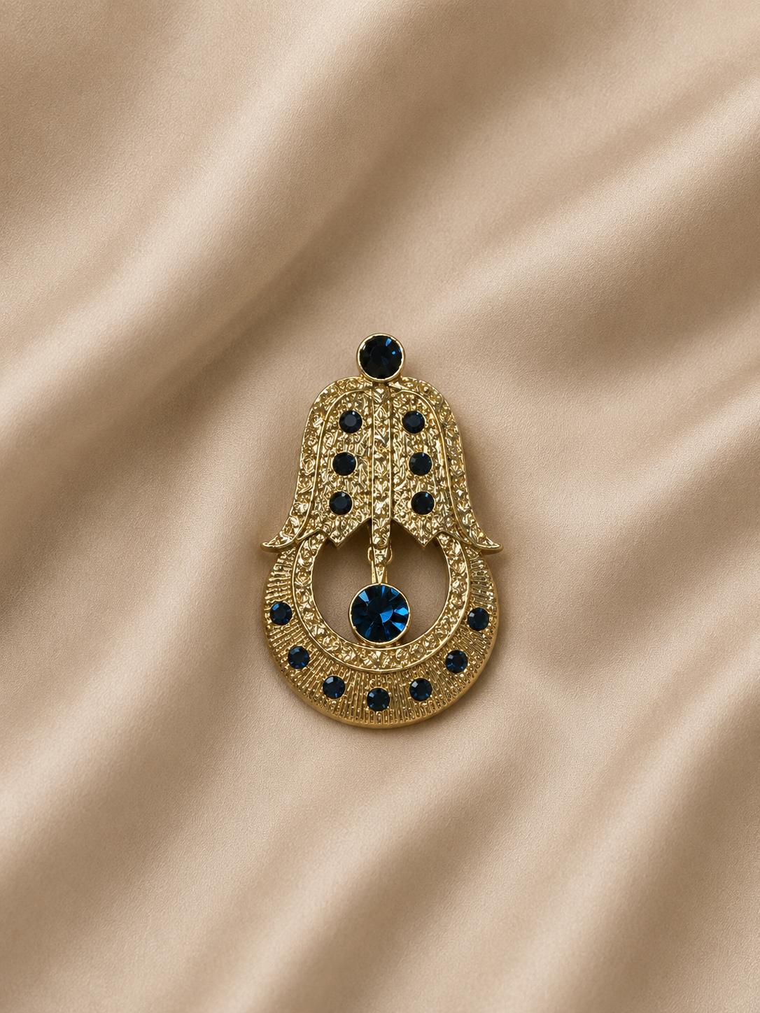 Midnight Crest Brooch