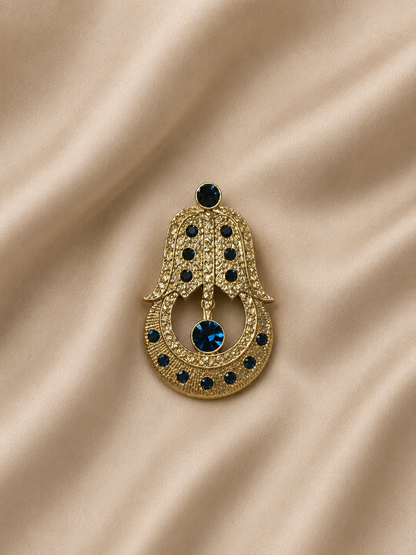 Midnight Crest Brooch