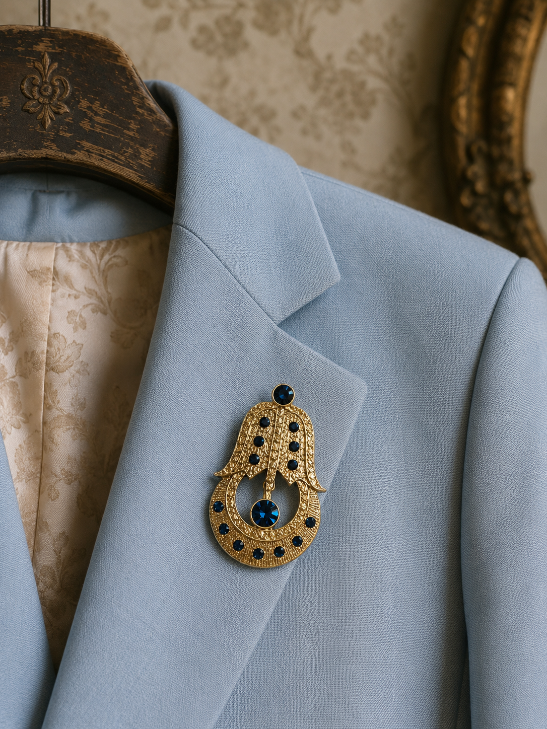 Midnight Crest Brooch