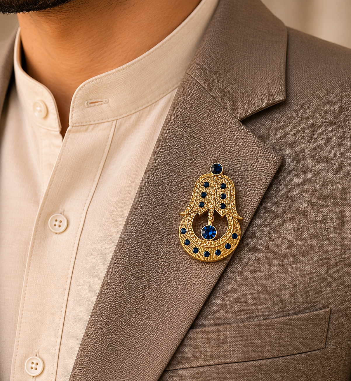 Midnight Crest Brooch
