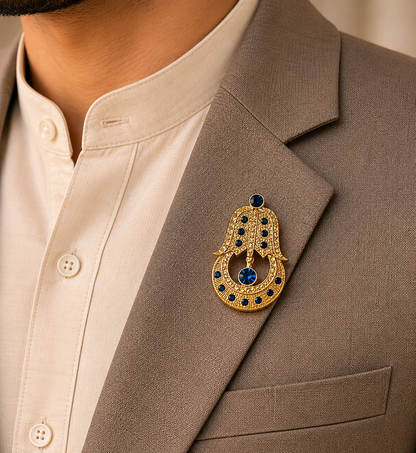 Midnight Crest Brooch